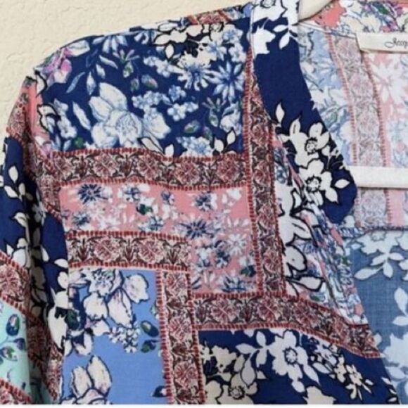 Jessy B Women’s Size Medium Bohemian Dream Maxi Dress Multicolor Patchwork - Picture 8 of 15